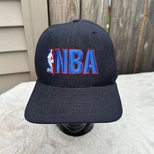 Vintage NBA Logo Sports Specialties Black Dome Plain SnapBack Wool Hat Cap
